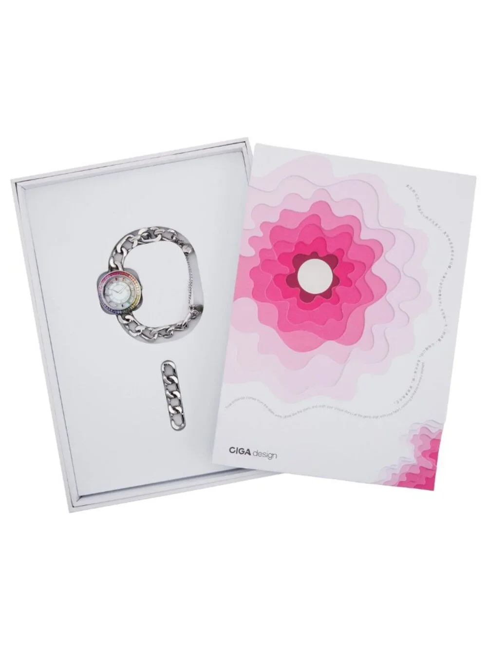 NWT Ciga Design Sparkle Quartz Crystal White Dial Ladies Watch